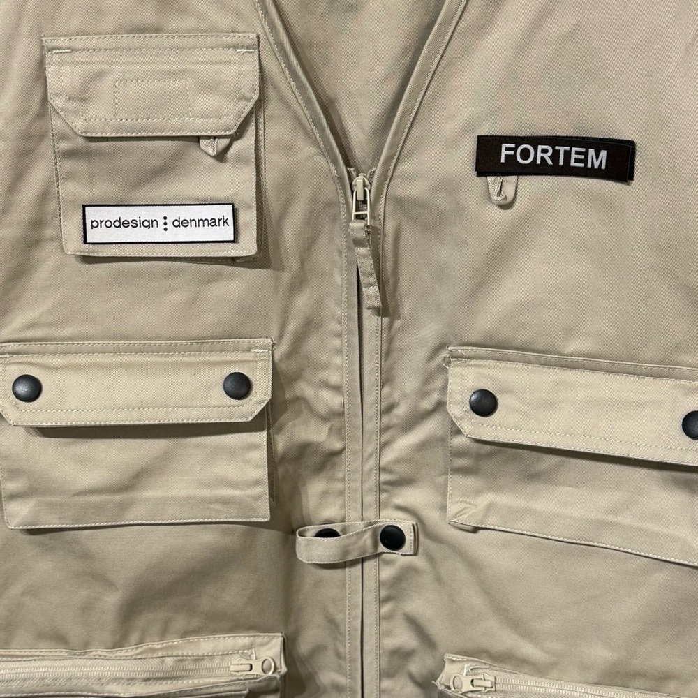Fortem Utility Vest Prodesign Denmark Multi Pocket Workwear Size L - Picture 4 of 13